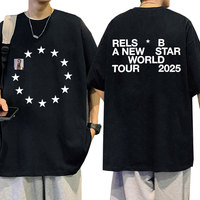Rels B A New Star World Tour 2025 Merch T-shirt Men's Women Clothing Hip Hop T-shirts Cotton Casual Harajuku T Shirts Streetwear