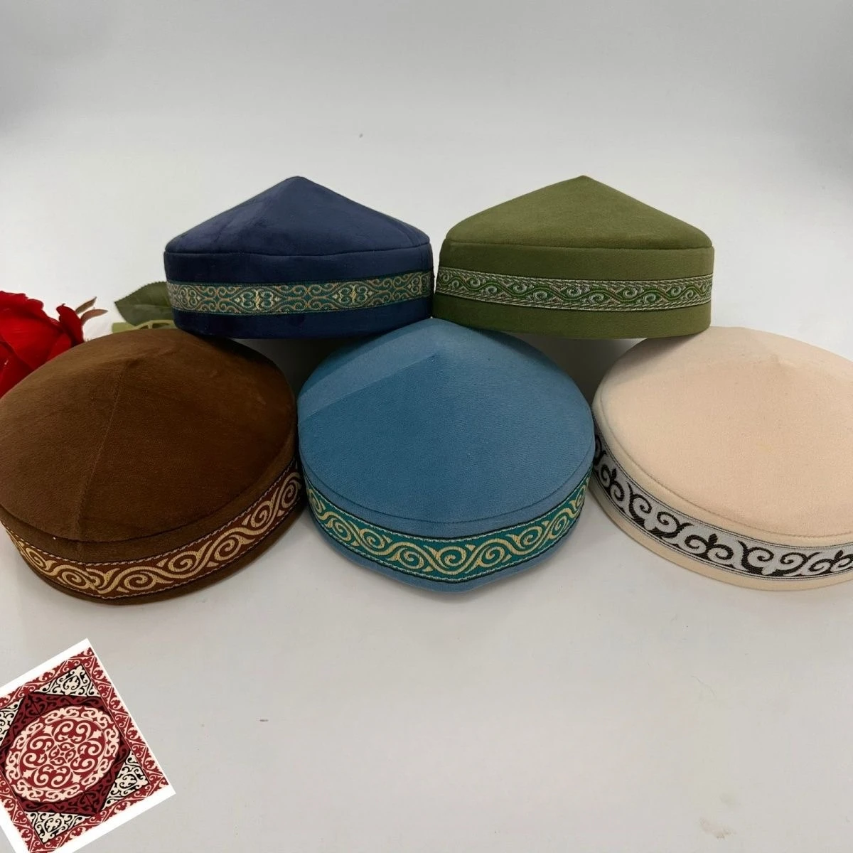 Muslim Caps For Men Clothing Freeshipping Prayer Hat Hand Embroidery Kufi Islamic Hijab Saudi Arabia Jewish Fashion 03292