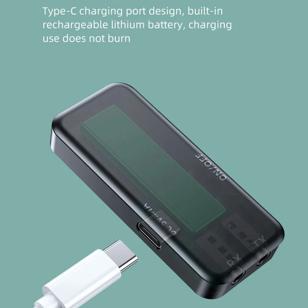 

Bluetooth-приемник-передатчик Type-C с EDR и ЖК-дисплеем для ТВ и ПК, беспроводной адаптер AUX 3,5 мм без драйверов, дропшиппинг