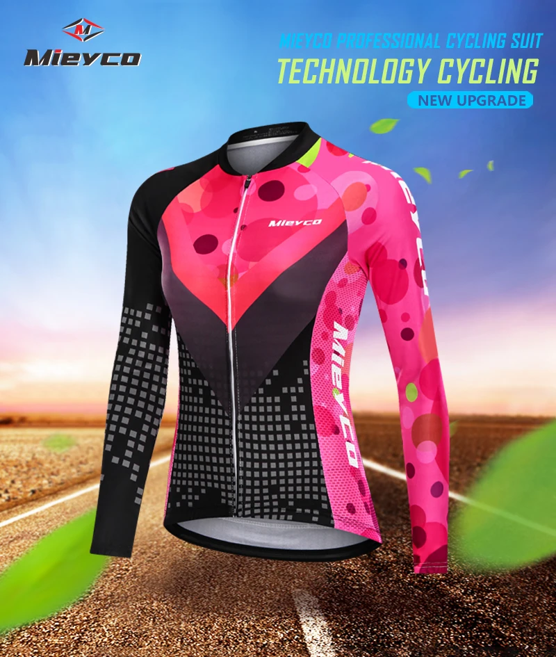 Mountainbike Damen-Set Radtrikot Frauen Sportbekleidung Günstige Großhandel Damenbekleidung Frauenkleidung Damen-Radsport-Langsets – Detail 1