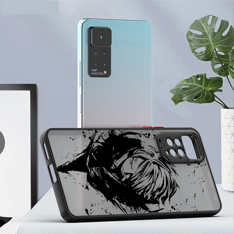 Anime O-Ones Pieces Zoros For Redmi Note 13 12S 12T 11E 11T 11S 10T Speed Pro Plus Max Lite Frosted Translucent Phone Case