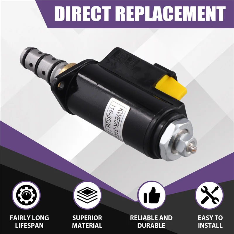 

For Caterpillar CAT 318C 319D 320B 320C 320D 322B 322C 324D 325B Excavator Solenoid Valve 116-3526 315-4412-Boom