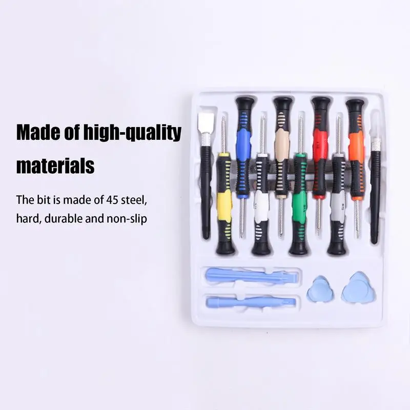 Phone Disassembly Kit 16PCS Phone Screwdriver Tool Pry Opening Tool Screwdriver Set For Cellphone Laptops Tablets And More