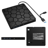 Slim 2-in-1 External DVD RW Writer Reader Player Burner USB 3.0 Type C VCD CD Optical Drive for Laptop PC Computer Notebook