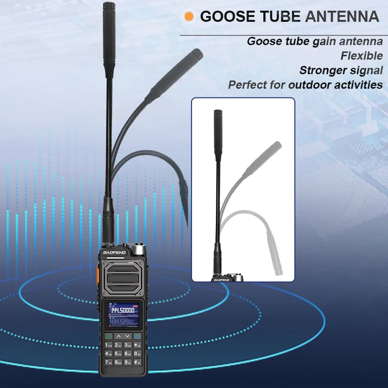 Walkie Talkie Antenna CS Tactical Gooseneck Tube Antenna UV Dual Section Bendable 33CM Flexible SMA-F UV-25L Antenna Radio Parts