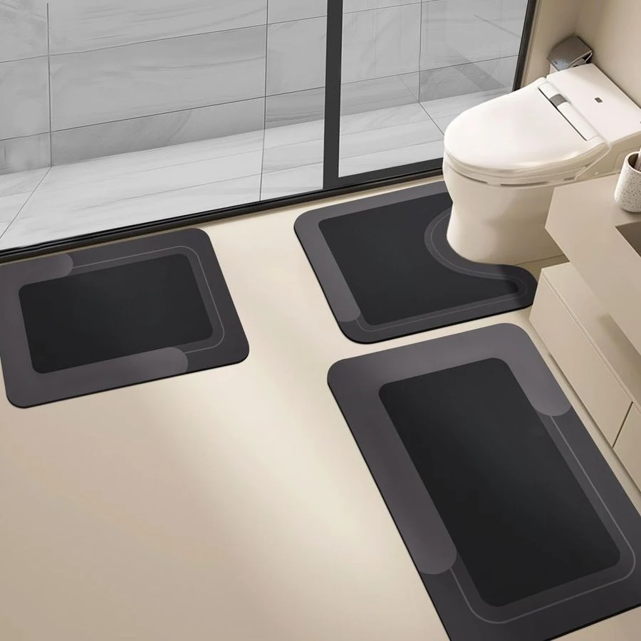 

Absorbent Bath Mat Magic Rug Sets, Quick Drying Bath Mat NonSlip Floor Rug Rubber Backed for Bathroom Kitchen Shower Sink 16.9x2