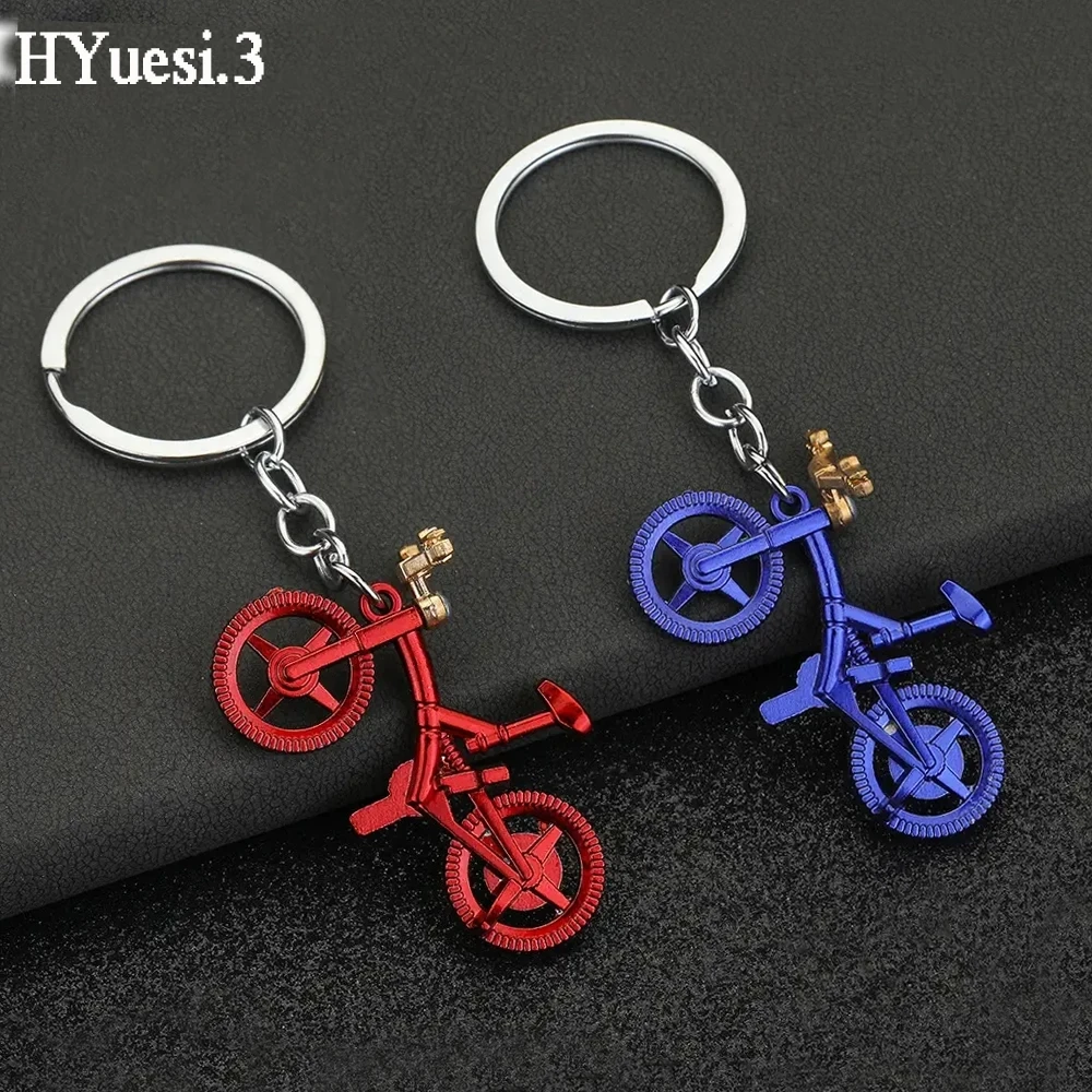 Vintage Simulation Bicycle Keychain Unisex Mini Metal Bike Shaped Keyring For Cycling Lovers Friendship Gifts Bag Accessories