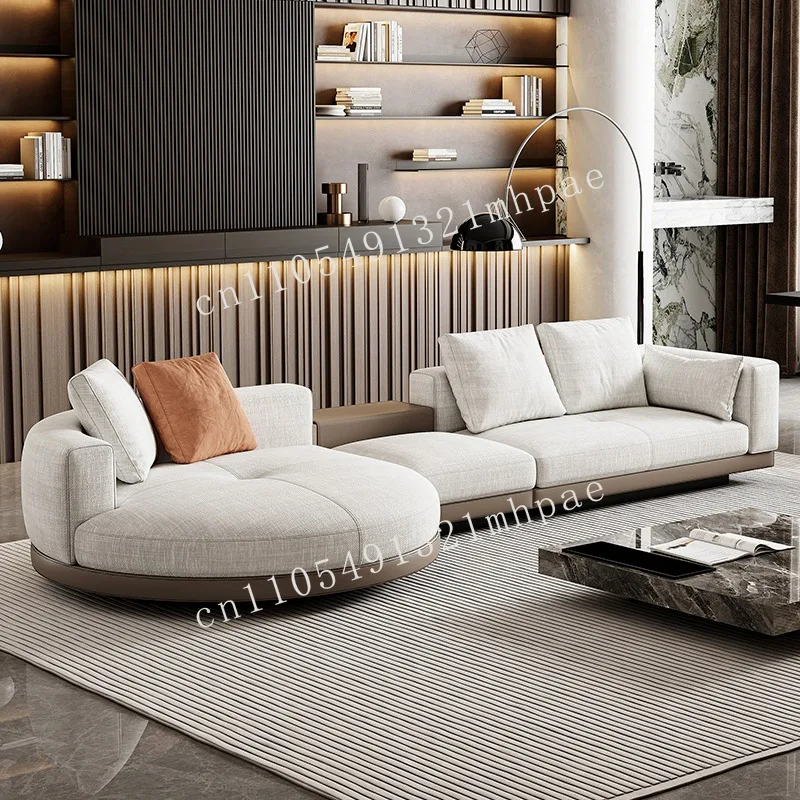 

2025 high-quality furniture simple curved sofa designer Italian sofa home luxury elegant fabric combination sofa