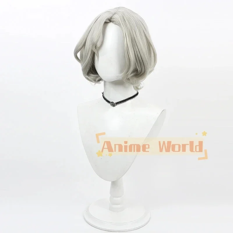 Delicious in Dungeon Mithrun Cosplay Wig Short Gray Synthetic Hair Heat Resistant Halloween Carnival Role Play Party + Wig Cap