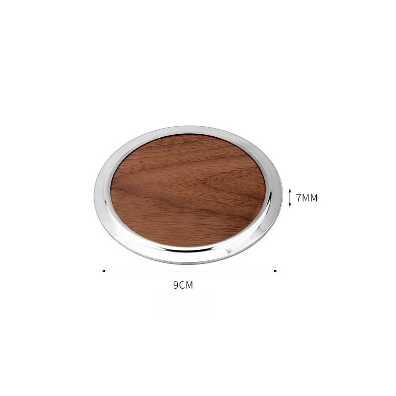 Simple Tea Set Wooden Tea Tray Coaster Round Anti Slip Coffee Insulation Pad Coffee Table High-end Feeling Walnut Coaster