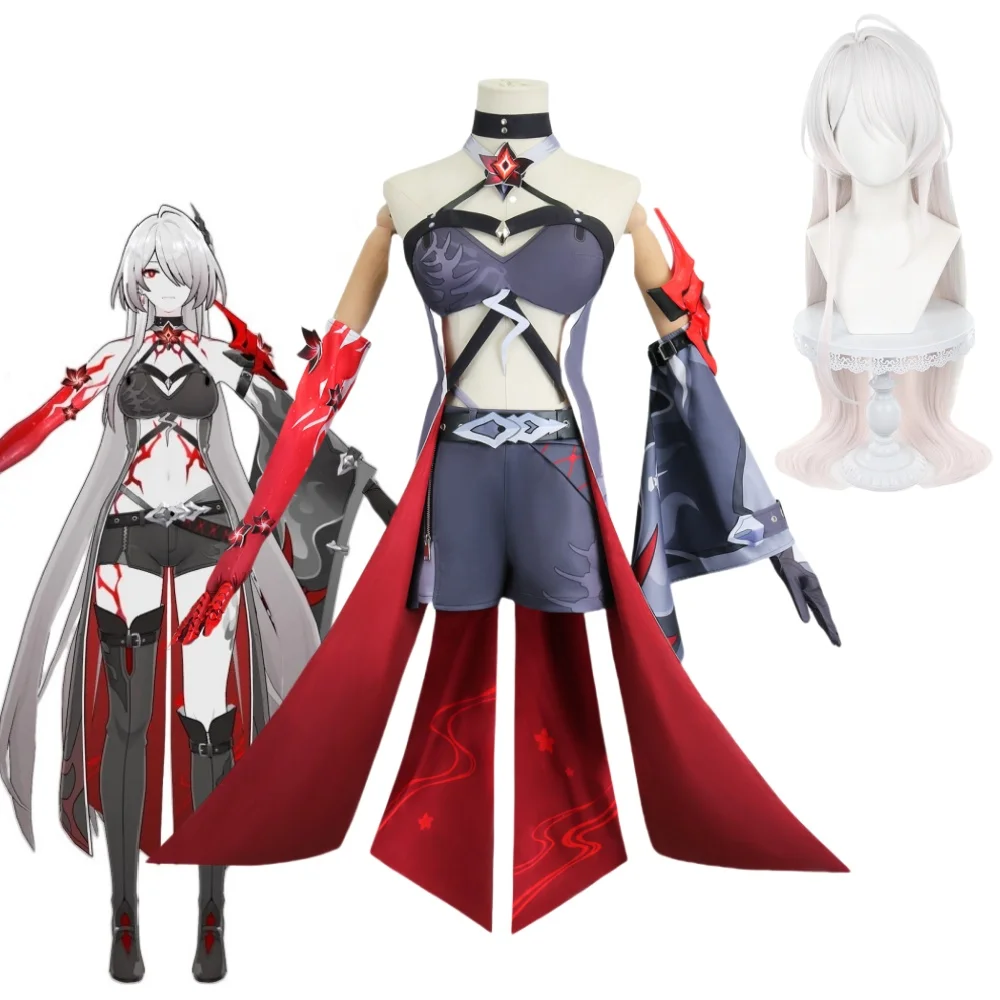 Acheron Cosplay Game Honkai Star Rail Costume Wig Anime Raiden Bosenmori Mei Halloween Party Suit