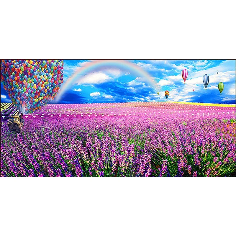 5D Diamond Painting Lavender Balloon Landscape Diamond Mosaic Painting Kits Full Squar/Round Drill Rhinestone Embroidery DIY