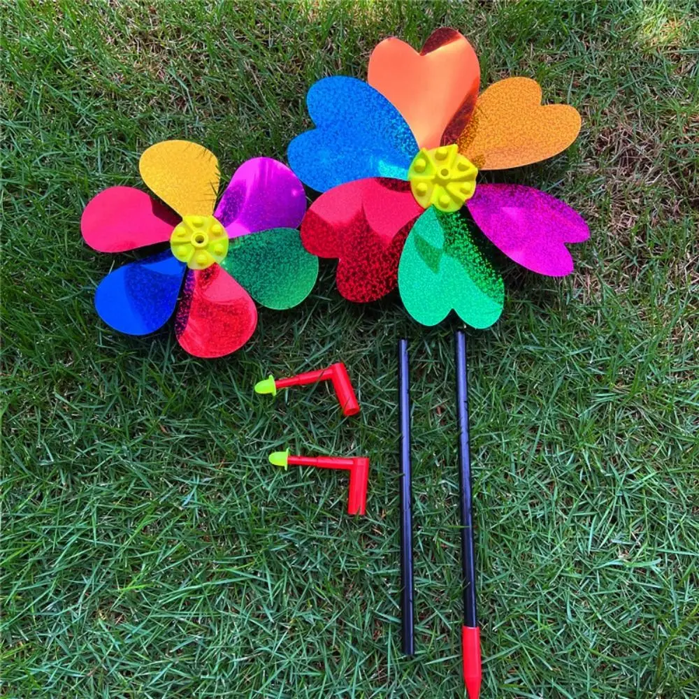 Moinho de vento de lantejoulas tradicional multiestilos, insetos de desenho animado, borboleta, abelhas, libélulas, moinho de vento portátil, diâmetro 22/38cm