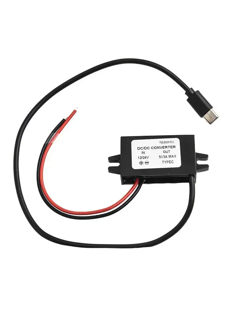 อะแดปเตอร์แปลงไฟ USB C แปลงแหล่งจ่ายไฟ DC ของยานพาหนะ (12 24 V) เป็นแรงดันต่ํา (5 V) สําหรับอุปกรณ์อิเล็กทรอนิกส์ เช่น กล้อง Dash