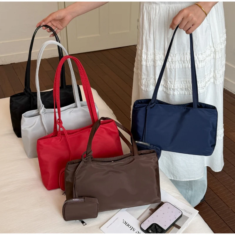 Karierte Canvas-Umhängetasche für Damen, leichte, lässige Pendler-Handtasche, Vintage-Tragetasche mit kariertem Muster und Farbblock-Design – Detail 28