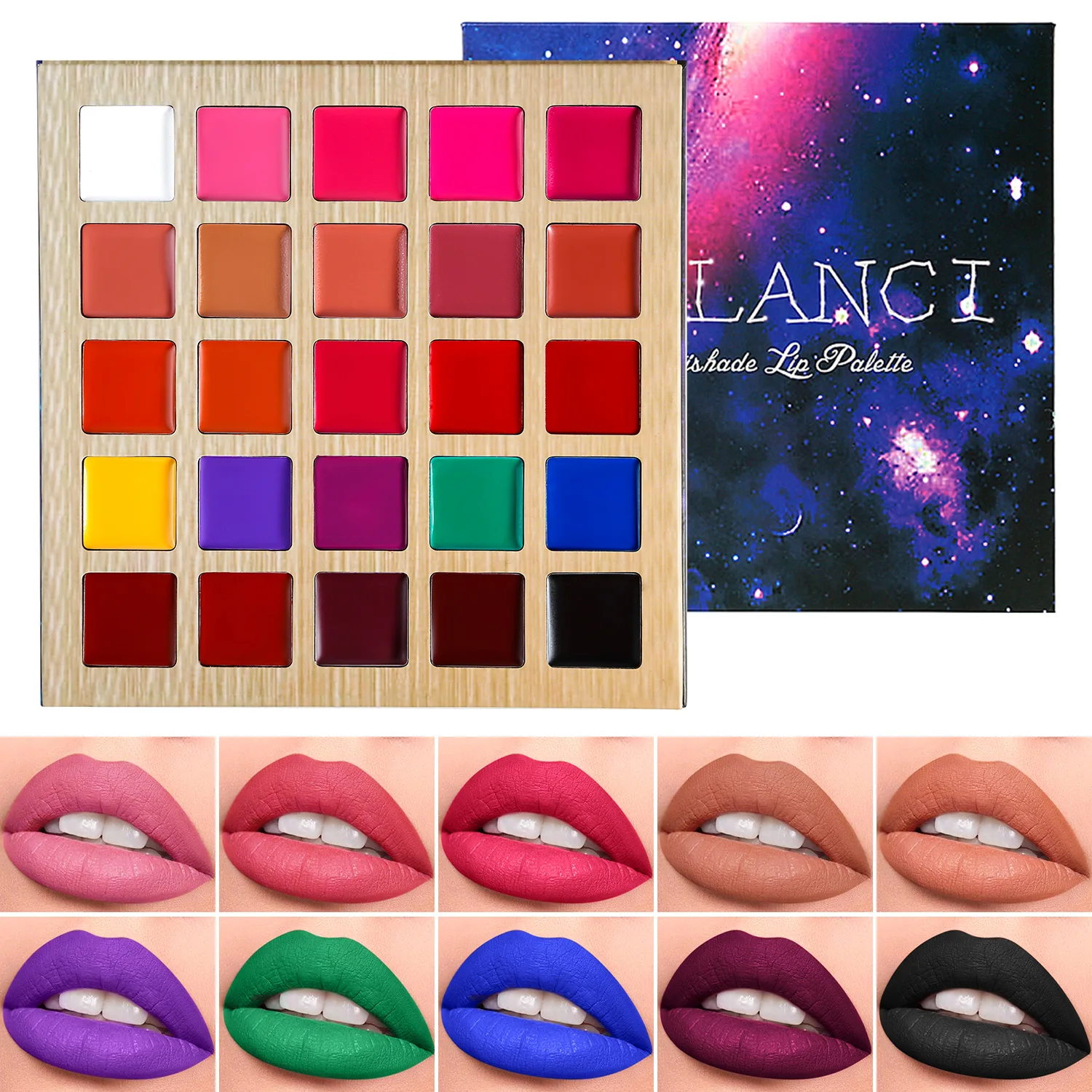 25 Colors Lipstick Palette Smooth,DE'LANCI Makeup Oil Lipstick Palette Red/Pink/Nude,Moisturizing Shades,Lip Gloss Cosmetics