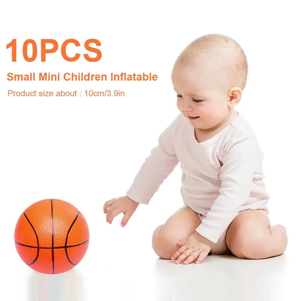 10Pcs PVC Childrens Funny Toys Basketball Balls Inflatable Basketballs Toddler Kids Sports Pool Party Game Ball