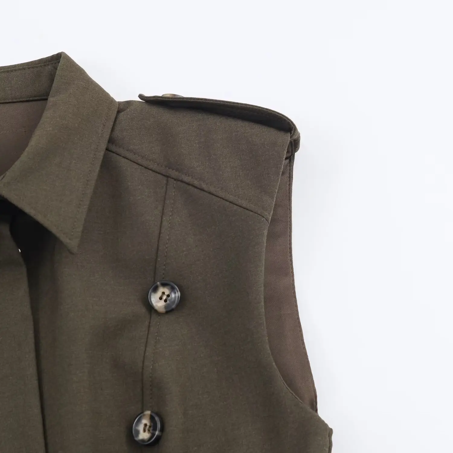 Estilo europeu e americano novo ombro feminino acolchoado em camadas decoração vestido curto cor sólida fino ajuste saia curta