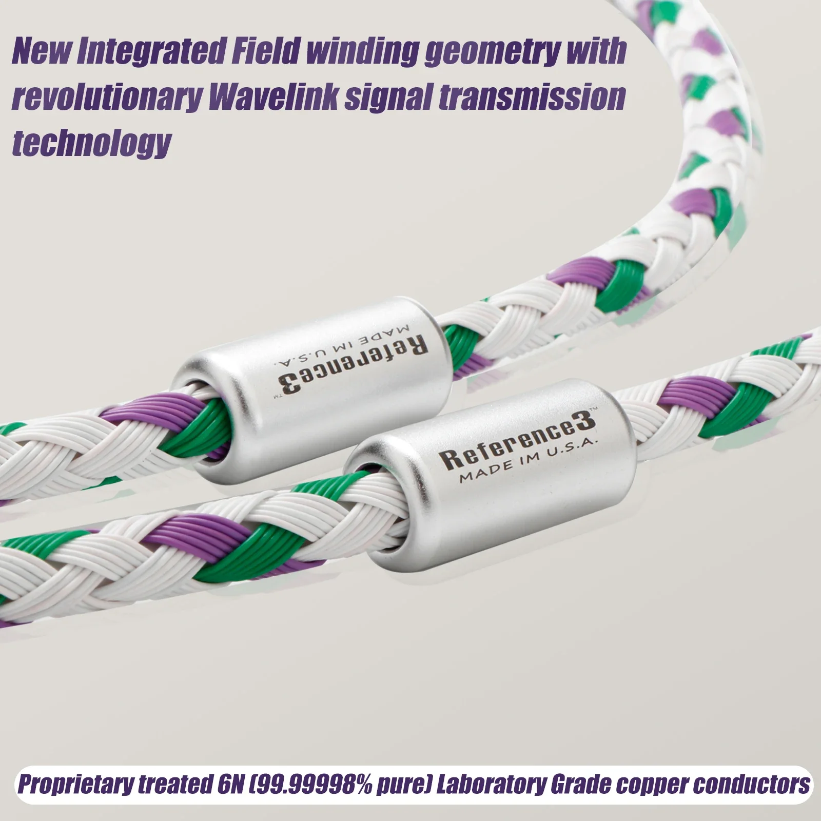Par de cabo de interconexão de áudio único de cobre PTFE XLO Signature S3-1 com cabo conector RCA Jack-Ended