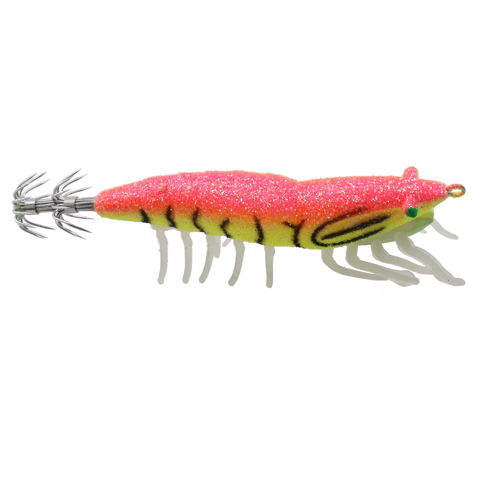 

3.5# Squid Bait Squid Hook Wood Shrimp Squid Hook Soft Leg Shrimp Lure Baits Saltwater Freshwater Bait Fishing Accessories