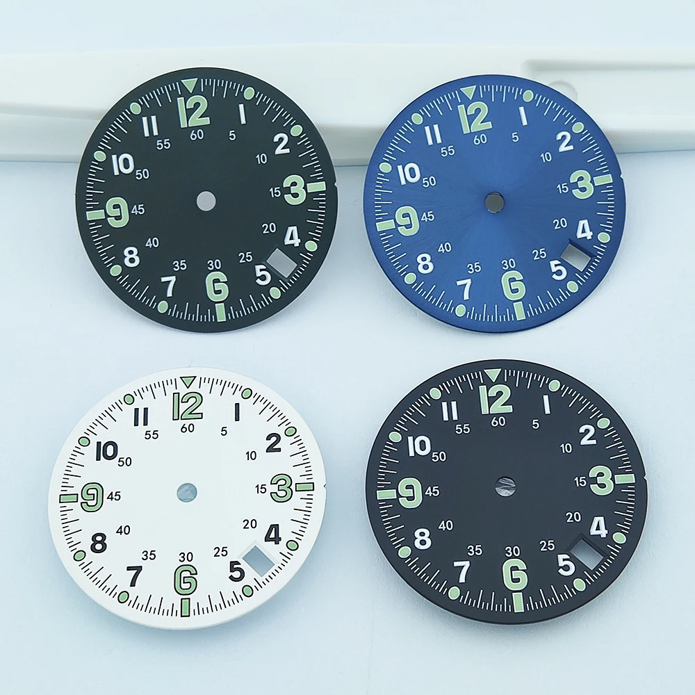 Watch Dial 28.5mm Single Calendar Sterile Dial Watch Face Fit nh Series 36/3.8 point Movement Watch Parts Customable Logo Dial