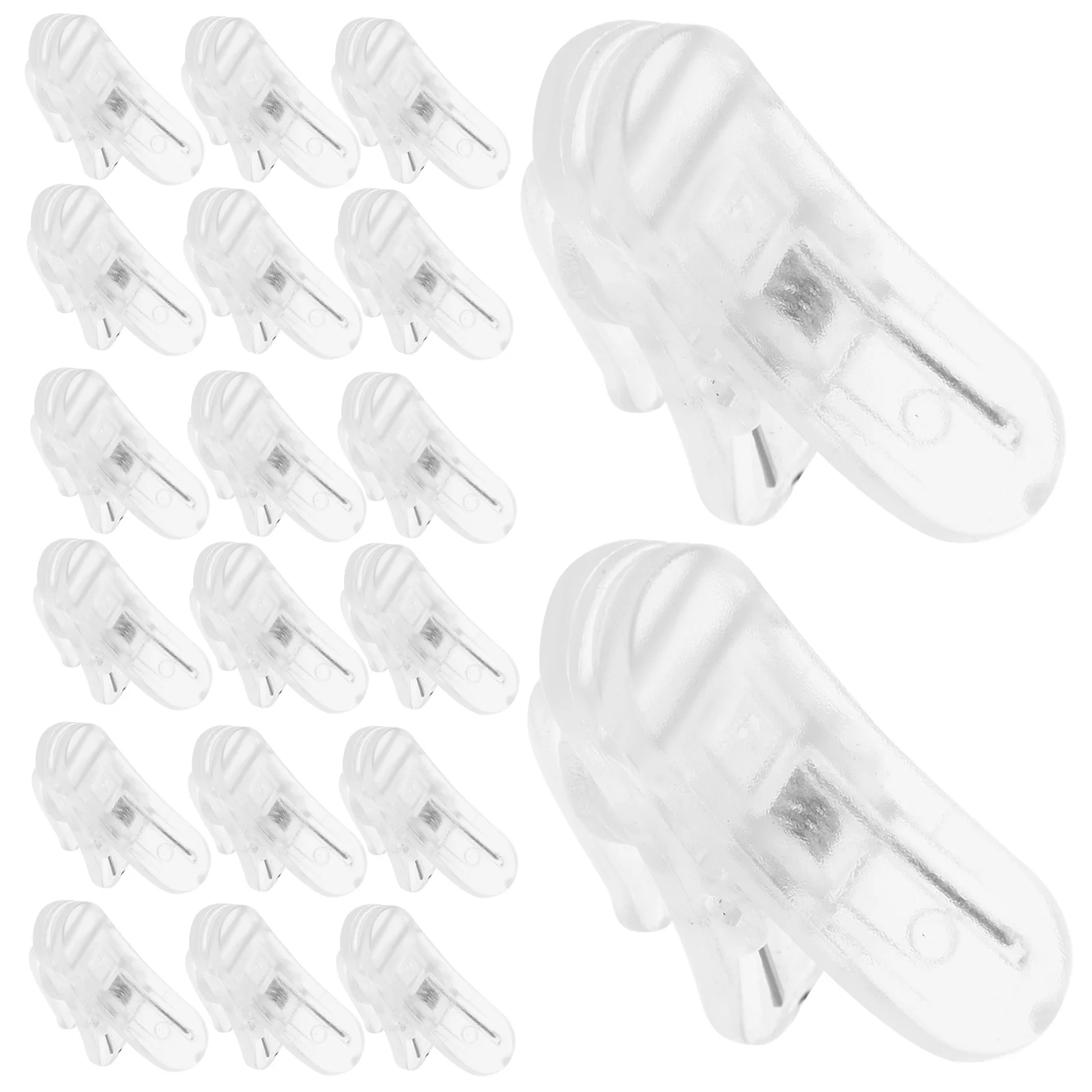 

50pcs Lapel Microphone Clips Universal Mic Cable Holder For Headset Earphone Shirt Collar Durable Plastic Spring Clip Microphone