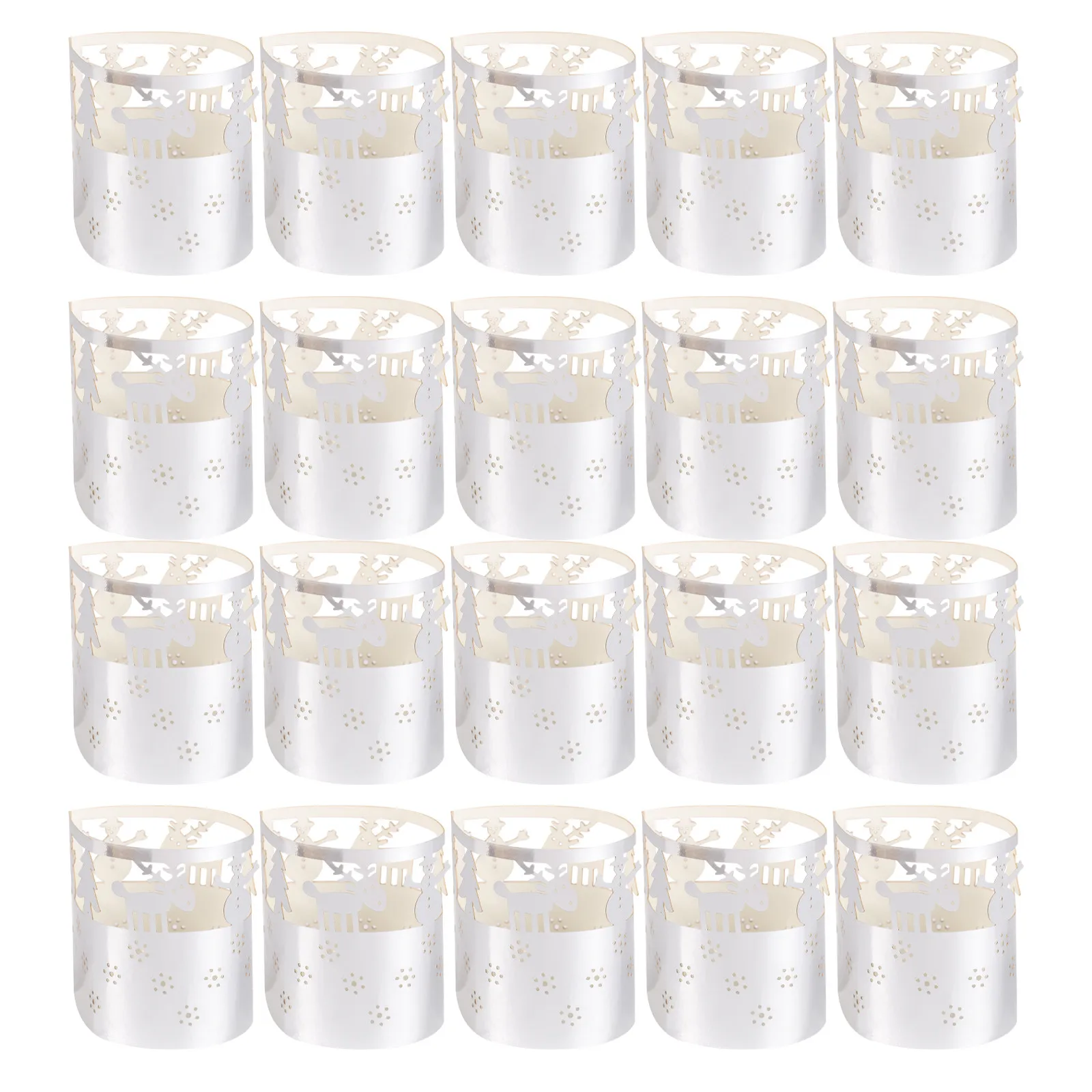 50Pcs Exquisite 3D Snowflake Paper Lampshade Romantic Christmas Lampshade Decor Smooth Lines Creative Party Paper Lamp
