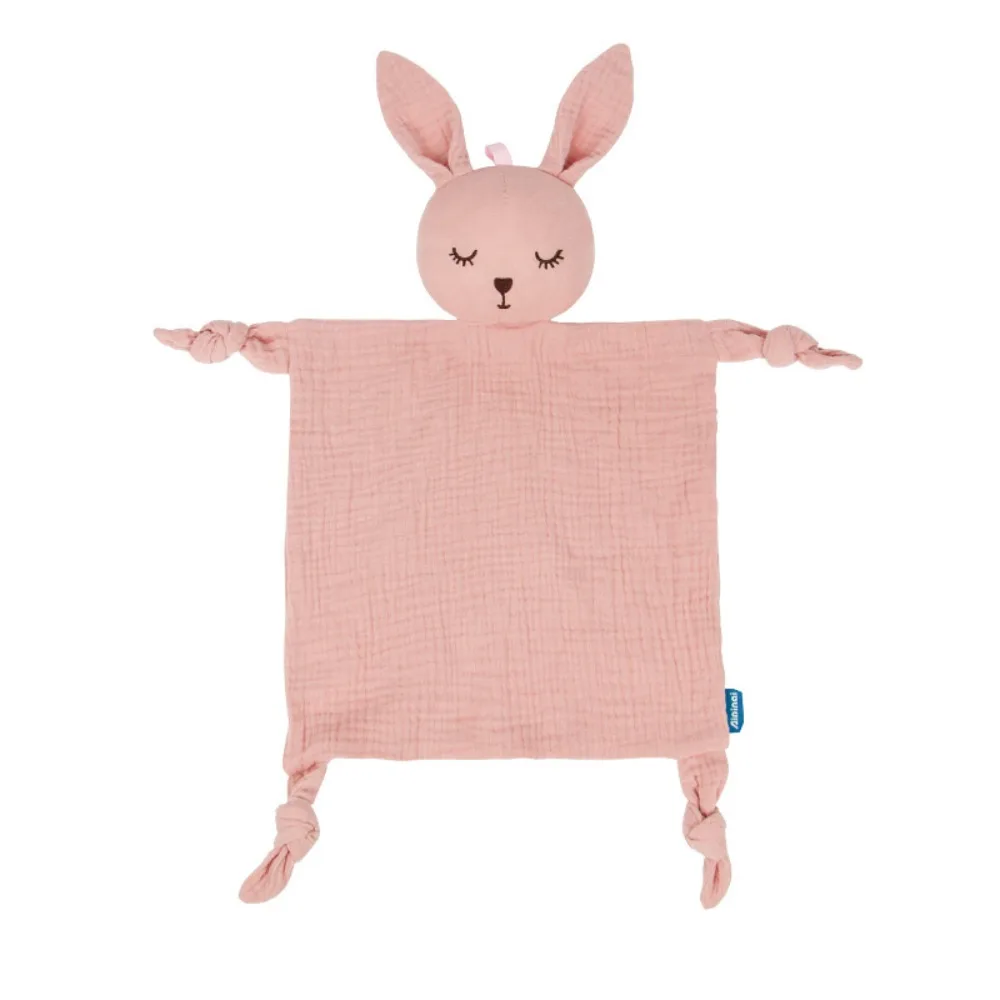 

Soft Baby Cotton Gauze Blanket Cartoon Sensory Toy Comforter Saliva Scarf Cute Doll Rabbit Ears Newborn Sleeping Blanket