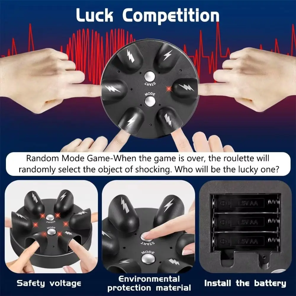 Punishment Electric Shock Finger Game Funny Interesting Finger Game Machine Tricky Props Electric Shocking Roulette