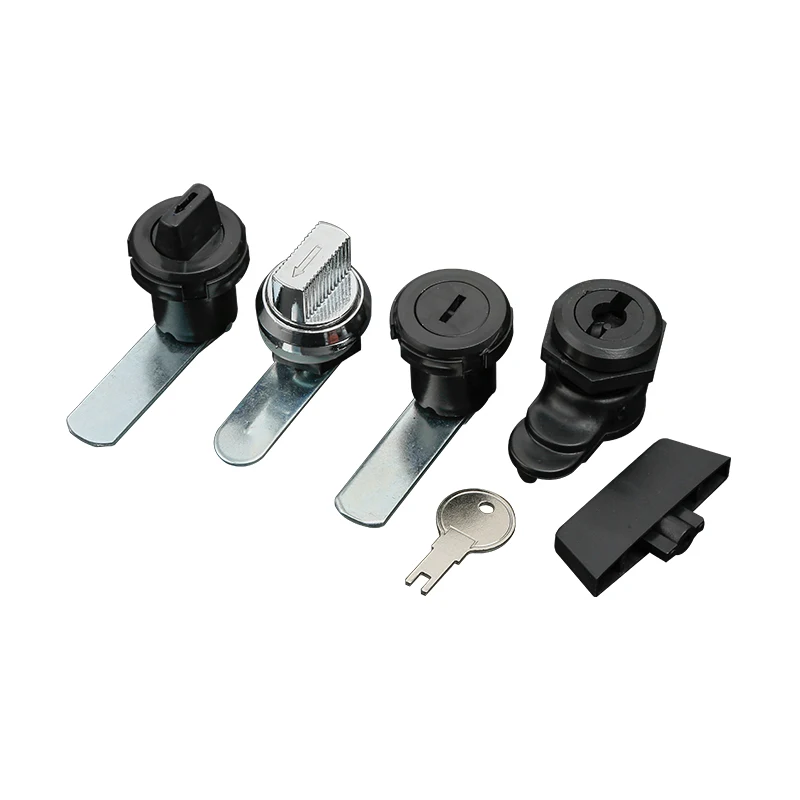Cylinder lock  black ABS lock shell switchboard lock  distribution box door lock fireproof iron cabinet lock Industrial Hardware