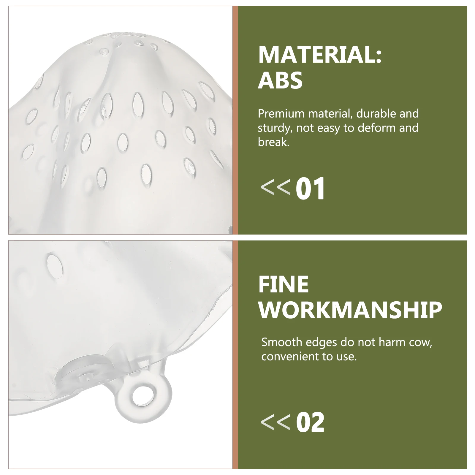 牛胸カバー牛離乳白 Abs 耐久性のある頑丈な軽量実用的なファームアクセサリー家畜機器ペット用品