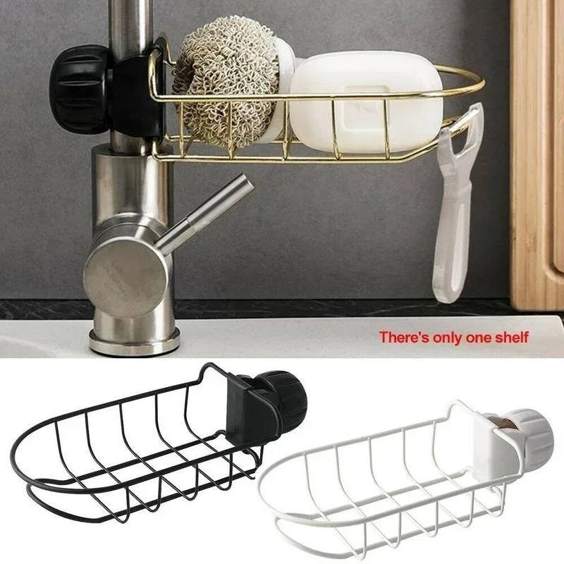 1PC Kitchen Sink Faucet Sponge Soap Cloth Drain Rack Storage Organizer Holder Shelf Dish Holder