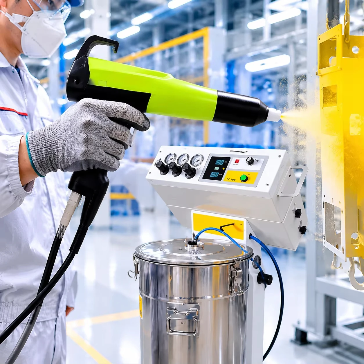 Electrostatic Spray Gun, Easy Operate Painting Machine, Wet Paint Sprayer, Powder Coating Equipment, 2 in 1 Function