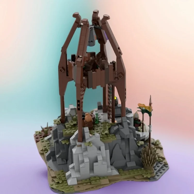 737PCS MOC Fantasy Movie Rohan Archer Tower Model Building Blocks DIY Creative Assembly Building Blocks Display Gift Decor Set
