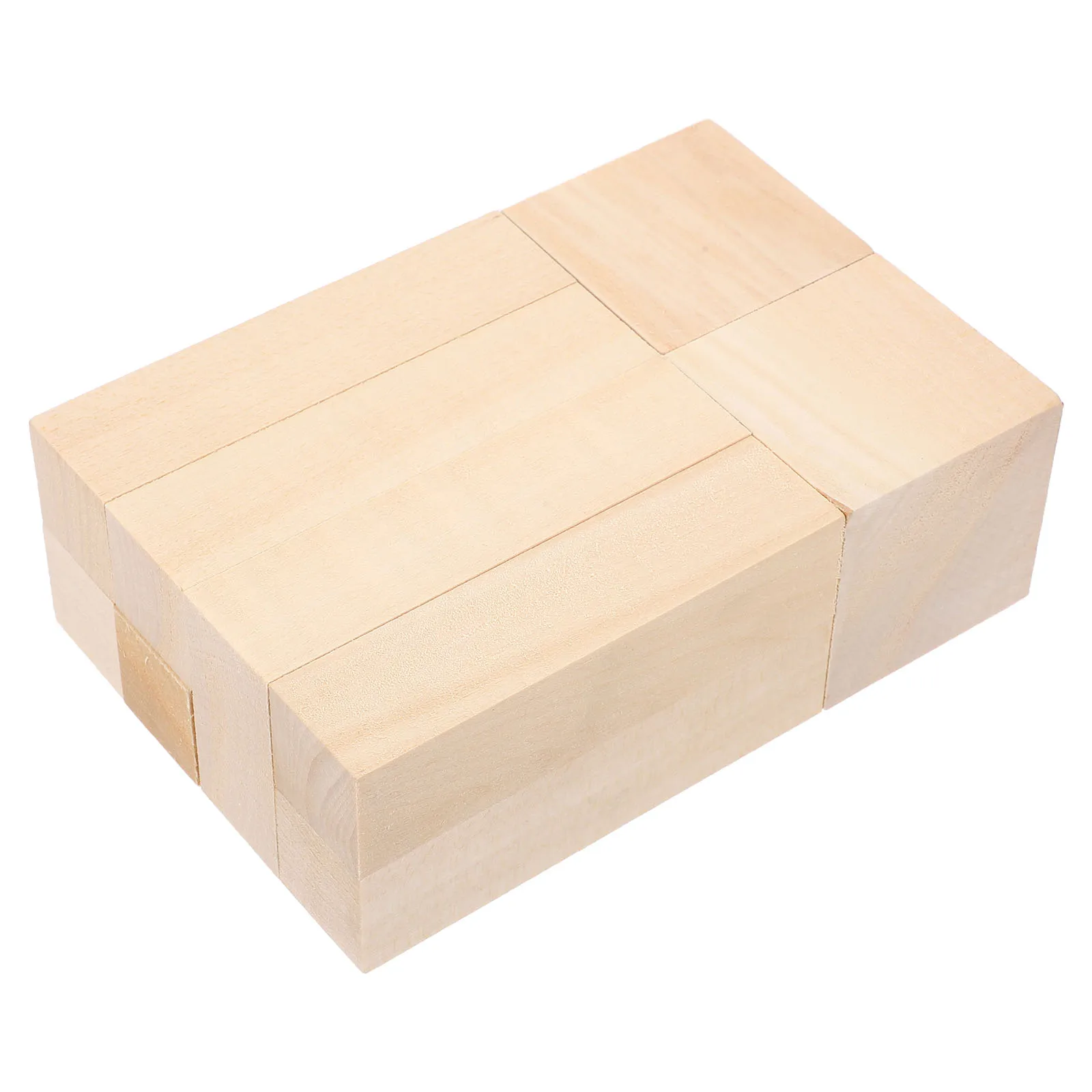 

10 Pcs Basswood Carving Block Art Timber for DIY Crafting Whittling Blank Wooden Blocks Rectangular