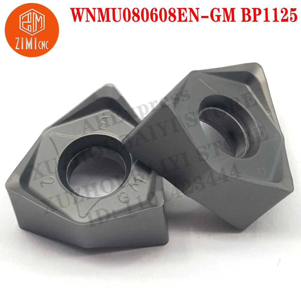 WNMU080608EN-GM BP1125 WNMU Carbide Inserts Fast Feed Milling Inserts WNMU 080608 Blade CNC Lathe milling cutter insert CNC tool