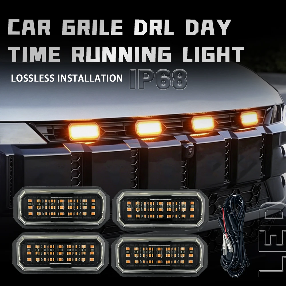 LED Front Grille Light For Jetour T2 2026 Jetour Traveller Car Daytime Running Light Wheel Eyebrow Lamp For Offroad 12V