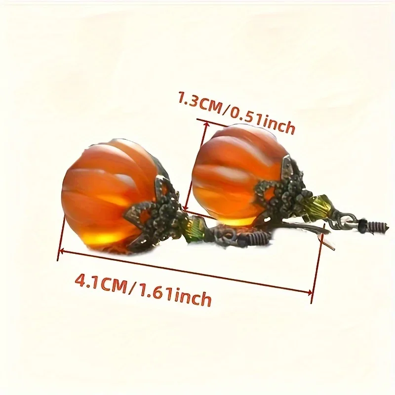 alloy Pumpkin Earrings ma\'am Halloween pumpkin stud earrings Festival costumes parties jewelry gifts