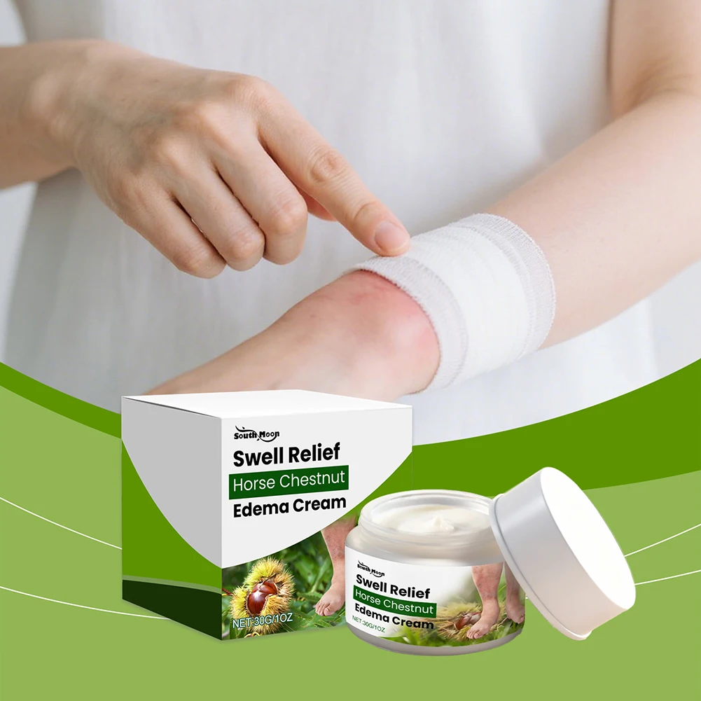 30g Horse Chestnut Edema Cream For Legs Non-Greasy Reduces Swelling Soothes Discomfort Muscle Relief Relaxation Massage Balm