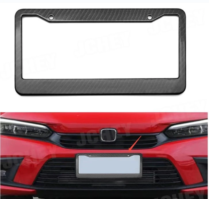 

Рамка для номерного знака JCHEY из сухого углеродного волокна, новая, американского стандарта, в американском стиле, универсальный автомобильный аксессуар для всех моделей автомобилей, подходит для всех комплектов обвесов.