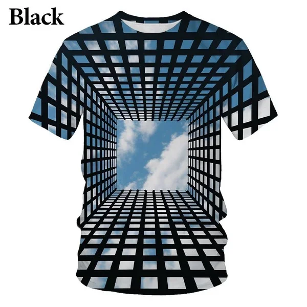 Summer Casual Street Fun Men's and Women's Outdoor T-Shirt Dizzy Hypnosis 3D Printed T-Shirt