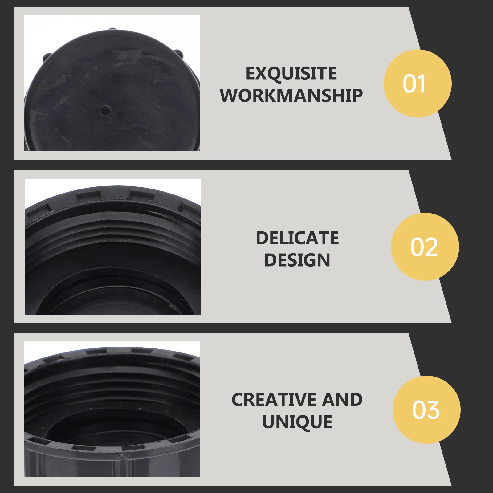 

6Pcs Drainage Covers Heavy Duty Drainer Plug Caps Resistant Wear Simple Design Easy Clean for Kitchen Drain Pipe Protection