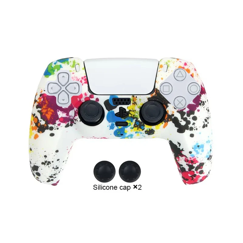 DATA FROG Camo Protective Skin Cover For SONY Playstation 5 Silicone Case Grip for PS5 Controller Accessories