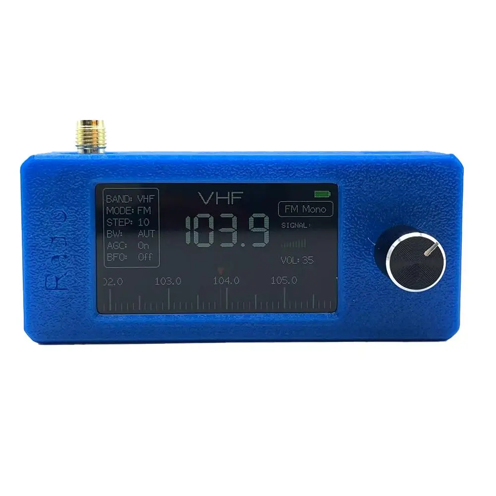 0.5--108mhz Pocket Size SI4732 Radio Receiver Mini Radio LSB USB AM FM FM/AM Radio 1.9inch IPS Screen All Band Radio Receiver