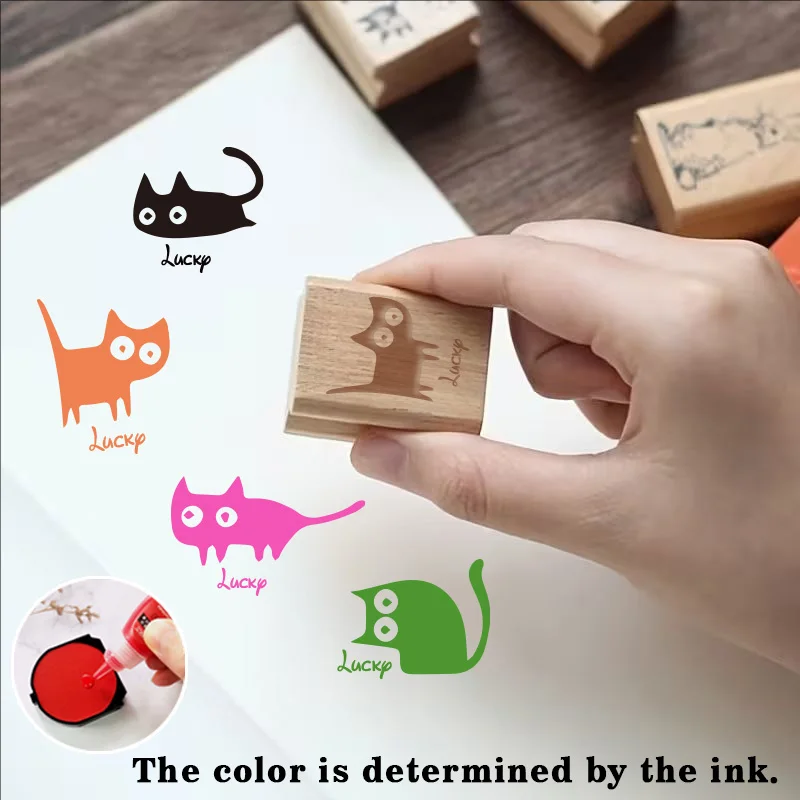 1PC Vintage Customized Name Wooden Seal Office Supplies, Seal Supplies Personalized Name Wooden Stamp Perfect for Fabric, Plasti