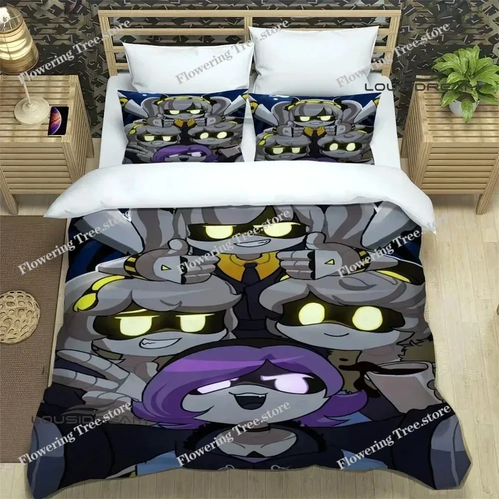 M-Murder Drones Cartoon Print Bedding Sets Exquisite Bed Supplies Set Duvet Cover Bed Comforter Set Bedding Luxury Birthday Gift