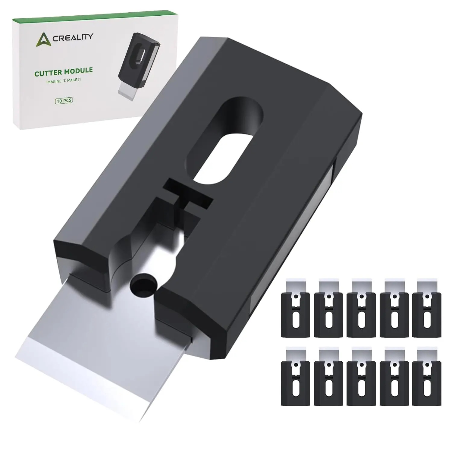 

Creality Official K2 Plus Filament Cutter 5pcs/10pcs, Fast Cut-Off,High Durability,Quick Replacement Filament Cutter Module