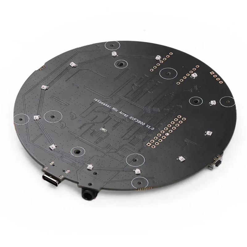 A82Z-ReSpeaker XMOS XVF3800 - AI-Powered 4-Mic Array for Clear Voice Even in Noise, AGC DoA VAD, 5m 360° Voice Pickup