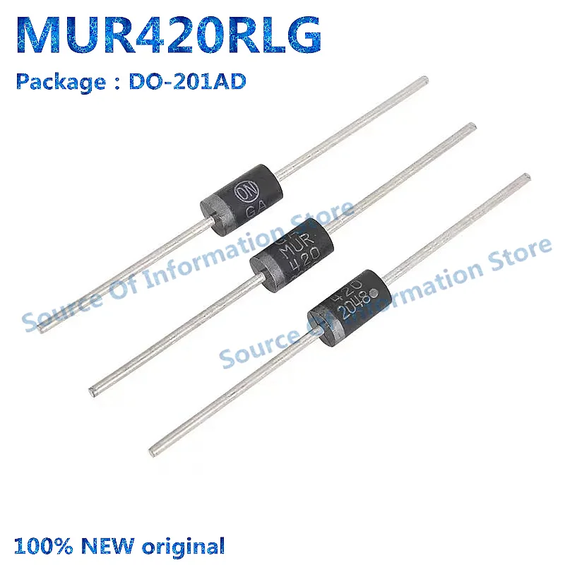 

10Pcs, MUR420RLG 4A 200V Package: DO-201AD High Speed Fast Recovery Rectifier Diode 100% New