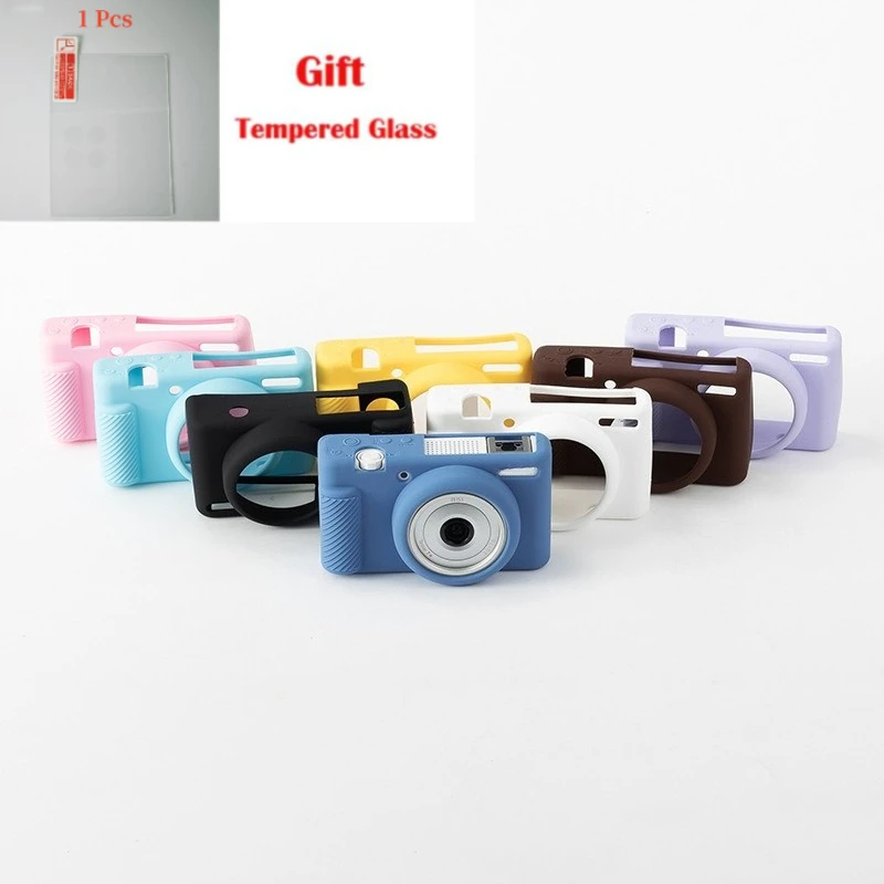 

For Sony ZV1-F ZV1m2 ZV1F Protective Body Cover Bag Skin Camera Case camera silicone protective case + free tempered film